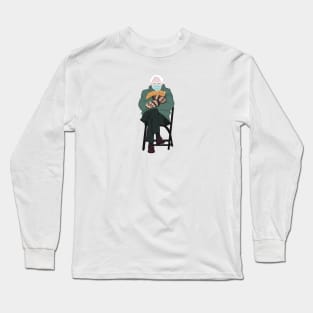 Bernie and his kittens and mittens Long Sleeve T-Shirt